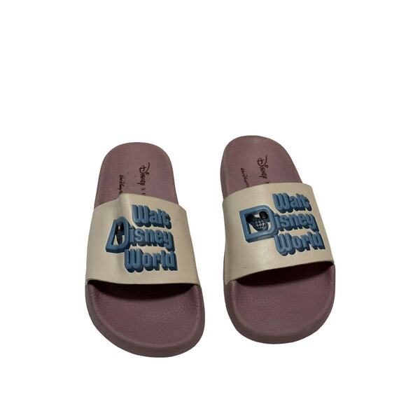 Disney X Coach Sport Slide With Walt Disney World Motif in Purple & White Size 6 - Picture 1 of 8